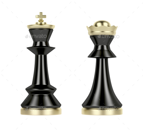 Chess queen and king pieces Stock Photo by magraphics PhotoDune